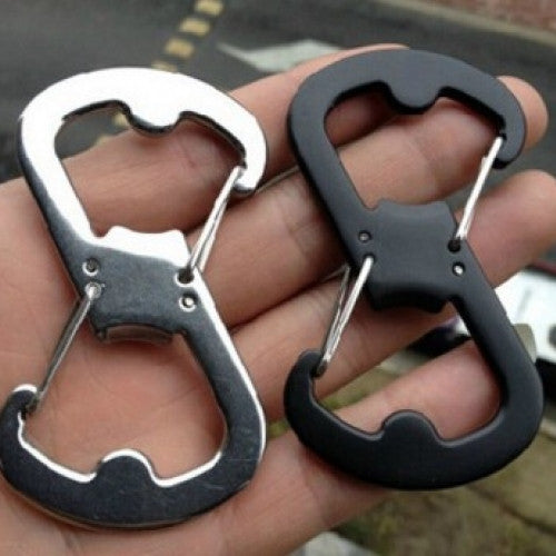 Multi-function Keychain Carabiner Ring Hooks Safety EDC